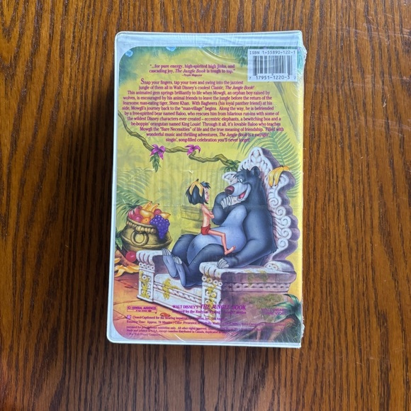 RARE UNOPENED Black Diamond Walt Disney's THE JUNGLE BOOK VHS (1991)#1122 USA - Picture 4 of 5